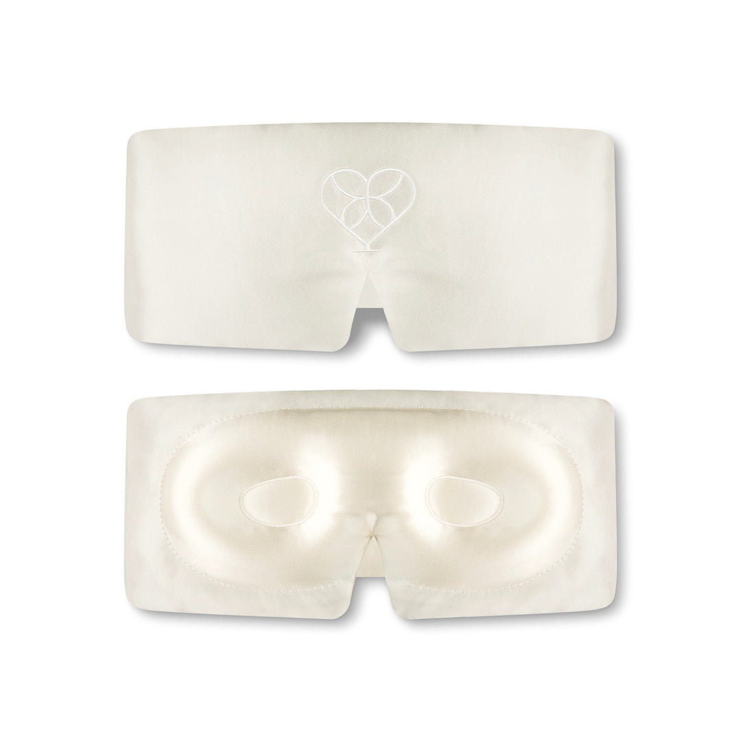 Image principale du masque en soie de sommeil en crème